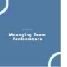 Managing Team Performance